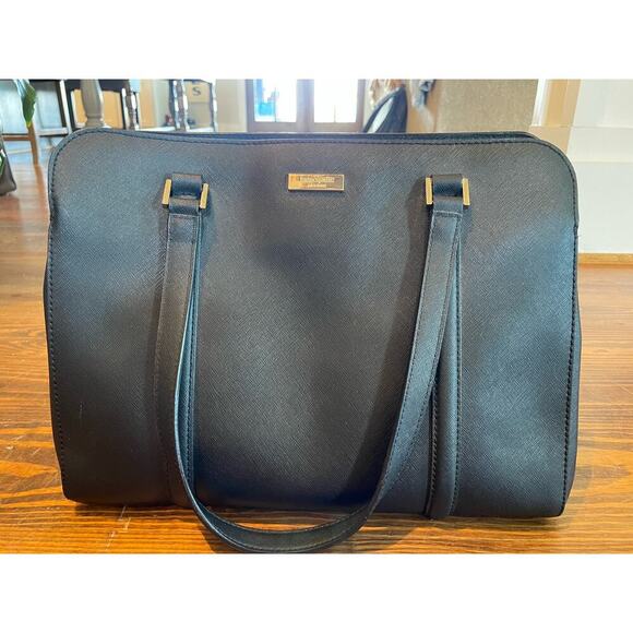 Kate Spade Newbury Lane Miles Black Saffiano Leather Tote Shoulder Bag - Picture 3 of 12